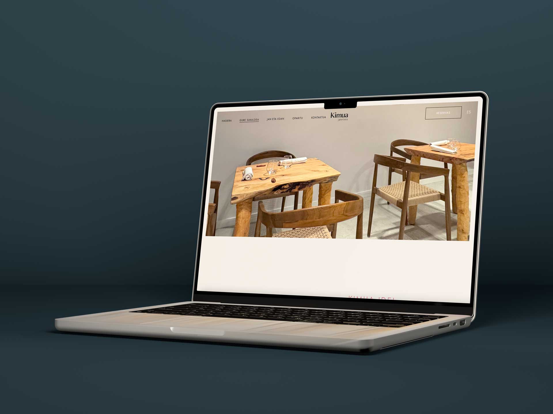 Diseño web de Kimua restaurante de Vitoria-Gasteiz